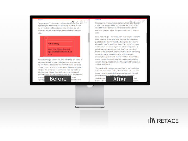 Página com texto limpo após a ativação da extensão Just Read